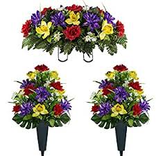 They are designed to withstand outdoor we want your cemetery flowers to look good and display your love for a long time. Artificial Memorial Flowers Silk Flower Arrangements