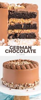 Very rich and moist chocolate cake with chocolate ganache filling covered in marshmallow fondant. German Chocolate Cake Liv For Cake