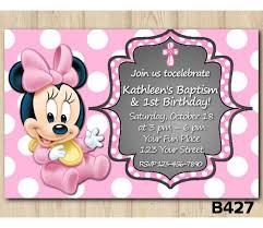 You can save money to plan a baby shower is important, and you can make your own invitations minnie mouse in a craft project that is fun and inexpensive. Baptism Minnie Mouse Invitation Baby Minnie Mouse Invitation Template