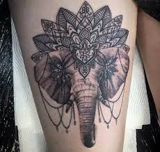 Cool Mandala Elephant Head Tattoo Designs Spiritustattoo Com Elephant Thigh Tattoo Elephant Head Tattoo Elephant Tattoo Design