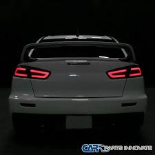 For Mitsubishi 08 17 Lancer Evo X Pearl Black Led Tail Lights Brake Lamps Pair Evo X Mitsubishi Lancer Gts