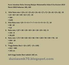 2020 yang dipersembahkan untuk bapak dan ibu guru smp/ mts. Kunci Jawaban Buku Senang Belajar Matematika Kelas 6 Kurikulum 2013 Revisi 2018 Halaman 171 177 182 183 188 Dunia Smk
