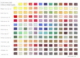 Mixing Color Chart Of Schmincke Horadam Aquarel Paper Type