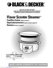 Black And Decker Flavor Scenter Handy Steamer Hs800 Manual Black Decker Flavor Scenter Steamer Hs2000 Manuals Manualslib