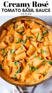 Creamy Rose Tomato Basil Sauce Vegan Daisybeet Recipe Food Processor Recipes Rose Sauce Recipe Vegan Pasta Recipes
