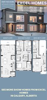 2 Story Maxwell In Calgary Ab By Excel Homes Floor Plan House With Basement House Plans Floorplan F Floor Plans New Home Builders Basement House Plans