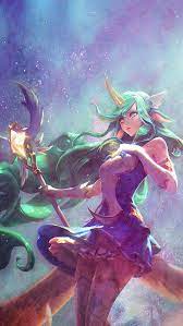 Hello guys, first of all i want to thank steamytomato for sharing the psd file for this awesome piece of art, he's a really nice dude and i think you should. Lol Star Guardian Soraka Phone Wallpaper By Psychomilla On Deviantart