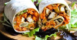 Really good and very few calories. Vegan Wraps With Carrot Noodles Pepper Tofu And Guacamole Vegansandra