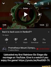 Uploaded My First Rainbow Six Siege Clip Montage On Youtube Give It A Watch If You Enjoy The Game Https Youtu Be Nxd0ief 7ii Uploaded My First Rainbow Si Montage Youtube Enjoyment