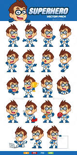 Superhero Pack Cartoon Character Design Mascot Design Cute Cartoon Wallpapers