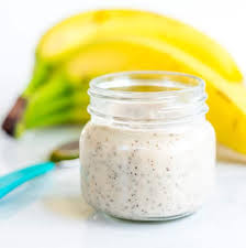 Banana Chia Pudding 3 Ingreds Egg Dairy Free Custard Recipe Banana Recipes Banana Chia Pudding Chia Pudding Recipes