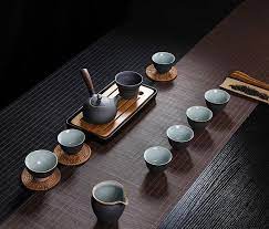 Japanese Black Pottery Tea Set Tea Set Japanese Tea Set Asian Tea Sets