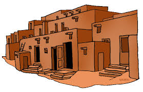 Native Americans In Olden Times For Kids Homes Adobe Pueblo Native American Houses Pueblo Indians Clip Art