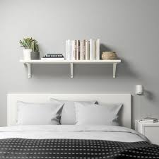 Bergshult Sandshult Wall Shelf White White Stained Aspen 47 1 4x11 3 4 Ikea Wall Shelves Bedroom Floating Shelves Bedroom Ikea Wall Shelves