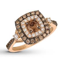 Purchased at a levian trunk show, this is not a ring you will see in any jewelry store. Le Vian Chocolate Diamonds 7 8 Ct Tw Ring 14k Strawberry Gold Jared