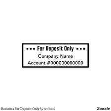 Business For Deposit Only Self Inking Stamp Zazzle Com Self Inking Stamps Self Stamp
