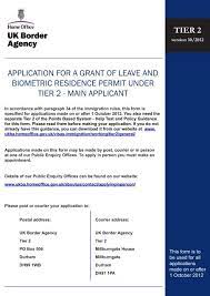 Tier 2 Application Form - Uk Border Agency - The Home Office