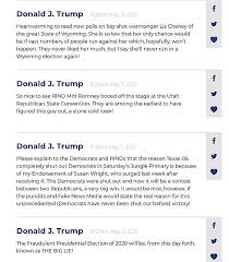 Incumbent liz cheney was criticized by supporters of former president donald trump for her vote to impeach him, as well as refusing to object to the certification of the electoral college results in the 2020 presidential election. Donald Trump Is Back Online Through A Pac Website