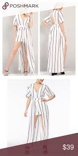 Black And White Striped Short Romper Black And White Striped Maxi Romper Maxi Romper Striped Maxi Clothes Design