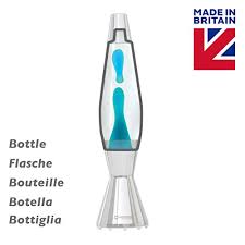 Telstar bottles are hand filled in mathmos' british factory with our unique lava lamp formula. Mathmos Telstar Lavalampe Rakete Klar Blau Lavalampe24 Com