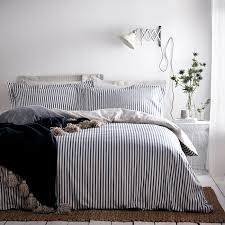 Maybe you would like to learn more about one of these? Navy Striped Cotton Duvet Set Shabby Store