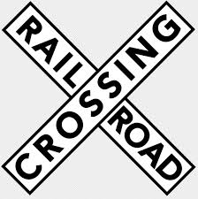 Black And White Rail Road Sign Railroad Crossing Sign Clip Art Or Printable Railroad Crossing Signs Sign Image Crossing Sign