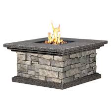 The faux concrete gas fire pit is priced at $349.99. Bond Briarwood Fire Pit Table Chat Set Www Hayneedle Com Gas Fire Pits Outdoor Outdoor Fire Pit Granite Fire Pit