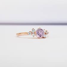 Shop online or in store now. Amethyst And Diamond Cluster Engagement Ring In White Rose Yellow Gold Or Platinum Aardvark Jewellery