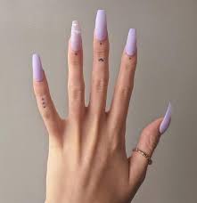 Edit1 february 21, 2020 february 11, 2020 coffin cute acrylic nails cute acrylic coffin nails cute coffin acrylic nails. Soft Purple Clouds Press On Nails Set Shown Is X Long Coffin Our Luxuriously Original Press On Nai Coffin Press On Nails Lavender Nails Purple Acrylic Nails