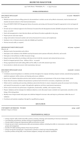 document specialist resume sample