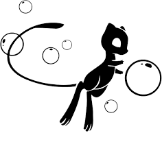 mew chasing bubbles decal pokemon sticker pokemon stickers pokemon mew