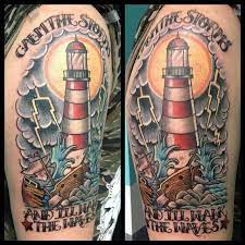 Maybe you would like to learn more about one of these? Lighthouse Shipwreck By Drew Lockamy At Anchors Aweigh Tattoo Co In Garner Nc Shipwreck Tattoo Sleeve Tattoos Tattoos