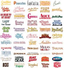 Disney Title Treatments In The Order The Movies Were Released Disney Movies Disney Movies List Walt Disney Studios