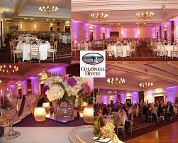 Pink Up Lighting Up Lighting Before After Up Lighting At Colonial Hotel Gardner Ma By Www Allthatevents Com 978 204 7364 H Hotel Table Decorations Decor