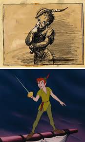 Peter Pan In Peter Pan 1953 Cartoon Drawings Walt Disney Animation Studios Concept Art