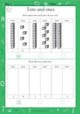 Children need to count the tens and the ones and then write. Tens And Ones I Math Practice Worksheet Grade 1 Teachervision