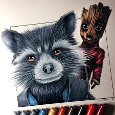 Christopher Straver On Twitter Here S My Drawing Of Rocket Raccoon And Baby Groot From Guardians Of The Galaxy Vol 2 Time Lapse Video Https T Co Vvnmkkjttu Https T Co T05b5vkjf5 I wast texture painting lead on guardians of the galaxy. rocket raccoon and baby groot