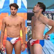 Hot swimmer bulge in speedo showing off