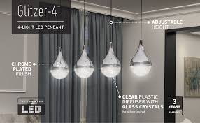 We did not find results for: Artika Glitzer 4 Led Integrated Pendant Light 4 Lights Silver Amazon Com