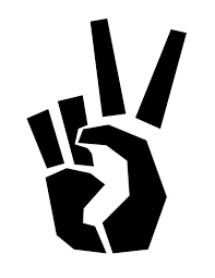 Black And White Peace Sign Fingers Peace Sign Fingers Stencil By Disturbed Dream On Deviantart Peace Sign Fingers Stencils Peace Sign