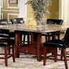 Kitchen interior with dining table set and island. 1