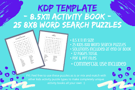 A puzzle box must be opened through a series of twists and turns. 25 Kids 8x8 Word Search Puzzles Book Grafico Por Tomboy Designs Creative Fabrica