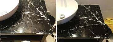 They offer the possibility to apply an infinity of customized marble bathroom countertops combine beauty, functionality, and resistance, offering unlimited possibilities for interior design. Damaged Marble Bathroom Countertop Polished And Sealed In Northampton Northamptonshire Tile Doctor
