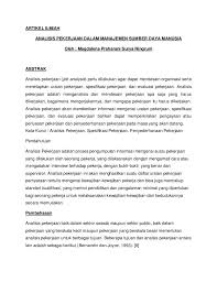 Contoh artikel bahasa sunda kacang nyegah panyakit jantung panyakit jantung mangrupa panyakit anu diakibatkeun 'pola hirup' jeung 'pola dahar' nu teu sehat. Contoh Analisis Artikel Ilmiah Ciupa Biksemad