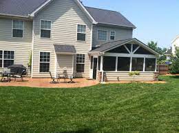 Screen Porch And Stamped Concrete Patio Concrete Patio Patio Stamped Concrete Patio
