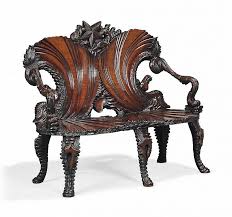 A Venetian Walnut Grotto Seat Br Second Half 20th Century Br The Back With Sea Horses The Arms As Dolphins Carved Furniture Beautiful Furniture Antiques