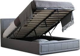 You choose the base, style, fabric and feet, then we make it for you. Upholstered Bed Small Double Ottoman Bed Frame Grey Fabric Bed Frame With Storage Small Double No Mattress Amazon Co Uk Home Kitchen