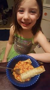 Son enjoys spaghetti