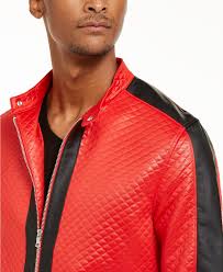 Inc International Concepts Inc Men S Diamond Quilted Faux Leather Jacket Created For Macy S Reviews Coats Jackets Faux Leather Jackets Men Mens Jackets
