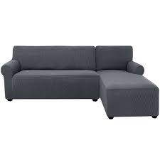Petmaker 100perc waterproof couch cover. 17 Stories Textured Grid Soft Stretchy Right Chaise L Shaped Box Cushion Sofa Slipcover Reviews Wayfair Co Uk